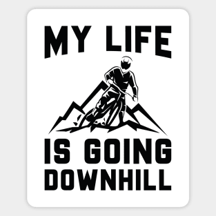 Downhill Mountain Biking Magnet